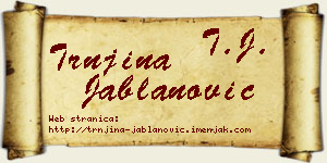 Trnjina Jablanović vizit kartica